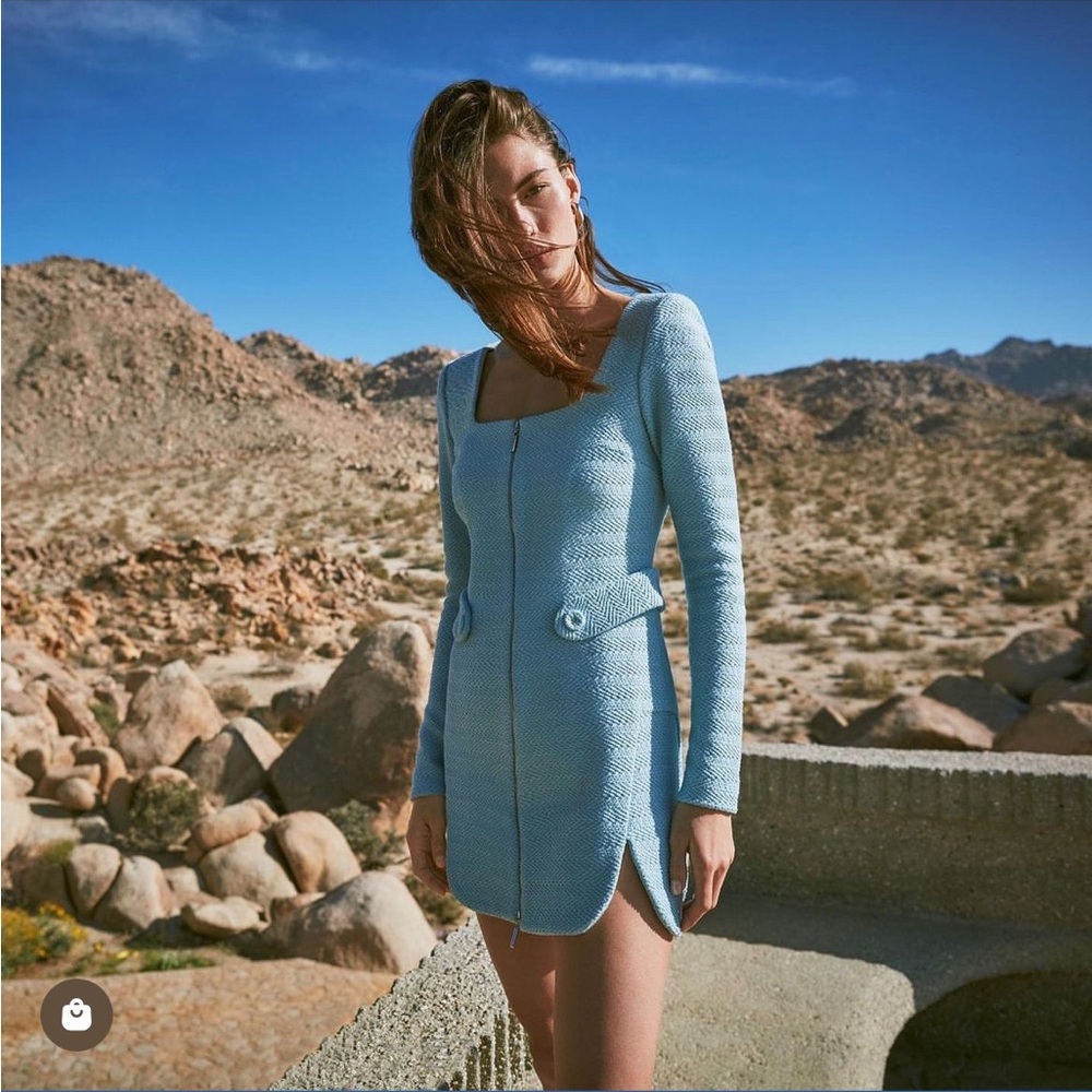 ALEXIS Elvire structured long sleeve mini dress